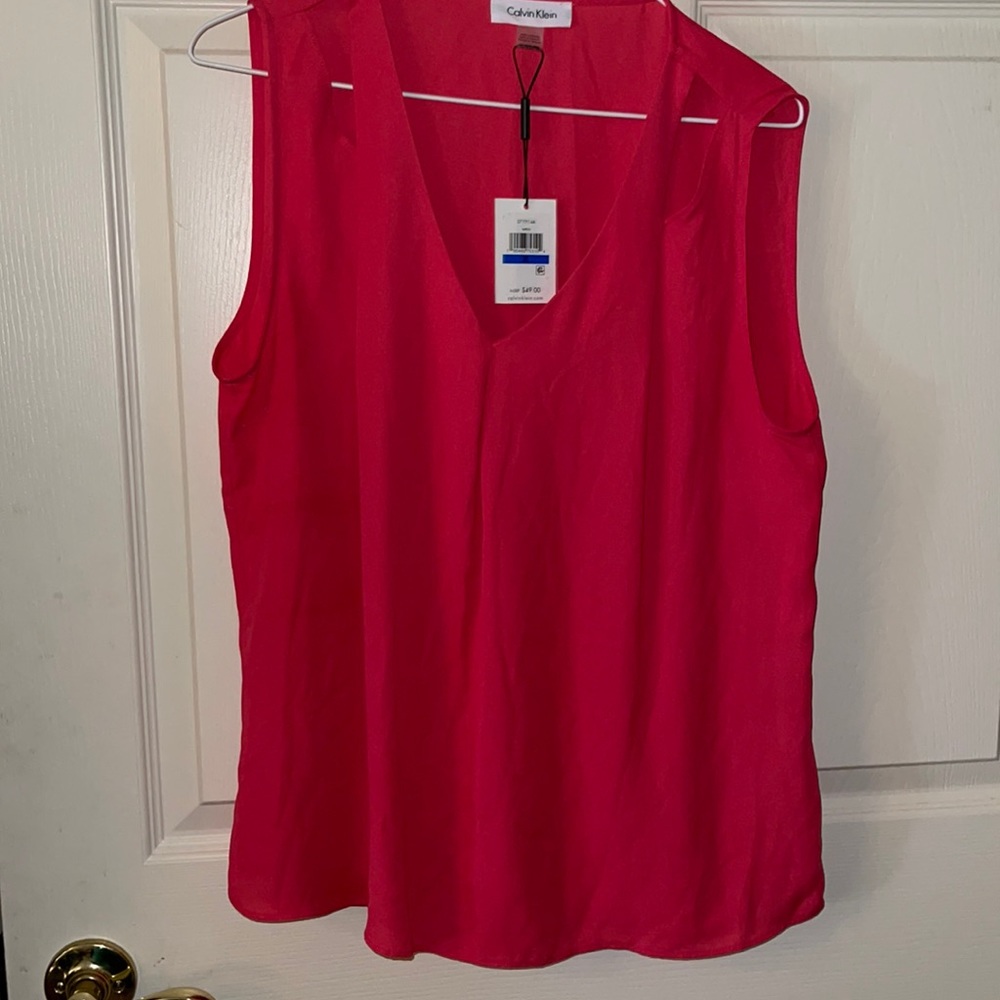 Calvin Klein ladies XL sleeveless NWT Coral